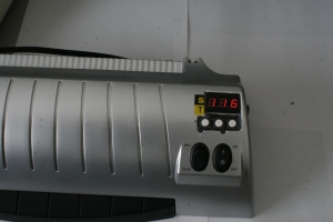 Laminator Working and Coming up to temperature.